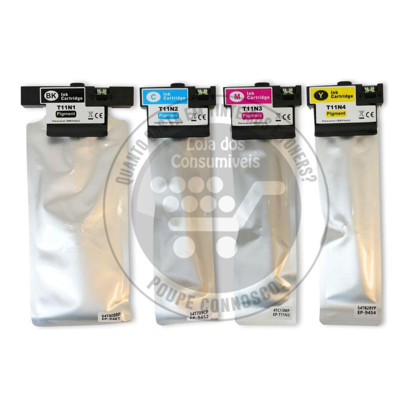Conjunto 4 Tinteiros Epson Compatíveis T11N