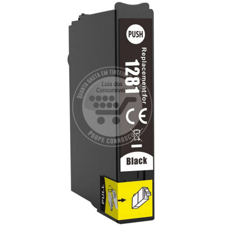 Tinteiro Epson Compatível T1281 Preto