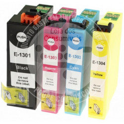 Conjunto 4 Tinteiros Epson Compatíveis T1301/2/3/4 (T1305)