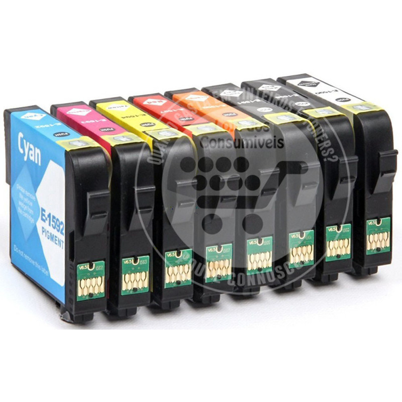 Conjunto 8 Tinteiros Epson Compativeis T159