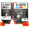 Conjunto 2 Tinteiros Epson Compatíveis T266/T267 Preto/Tricolor