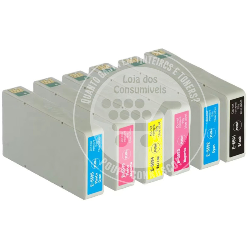 Conjunto 6 Tinteiros Epson Compatíveis T559