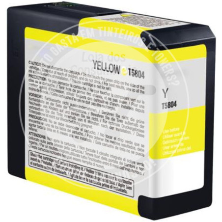 Tinteiro Epson Compatível T5804 Amarelo