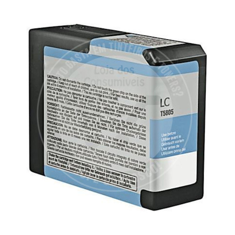 Tinteiro Epson Compatível T5805 Azul Claro