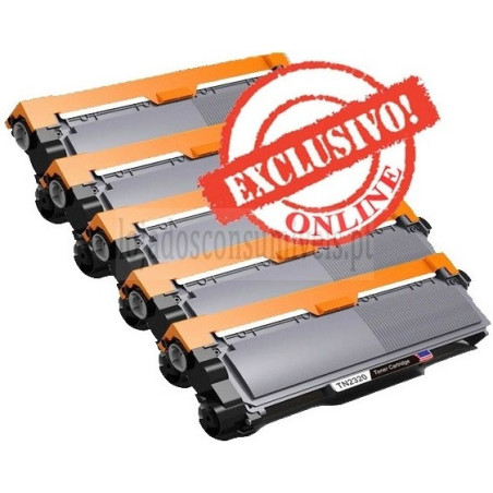 Conjunto 5 Toners Brother Compatíveis TN2320/TN2310 Preto