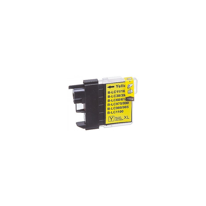 Tinteiro Brother Compatível LC980XL/LC1100XL/LC985XL Amarelo