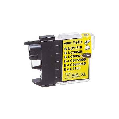 Tinteiro Brother Compatível LC980XL/LC1100XL/LC985XL Amarelo