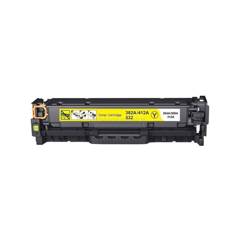 Toner HP Compatível Nº304A/305A/312A Universal (CC532A/CE412A/CF382A) Amarelo