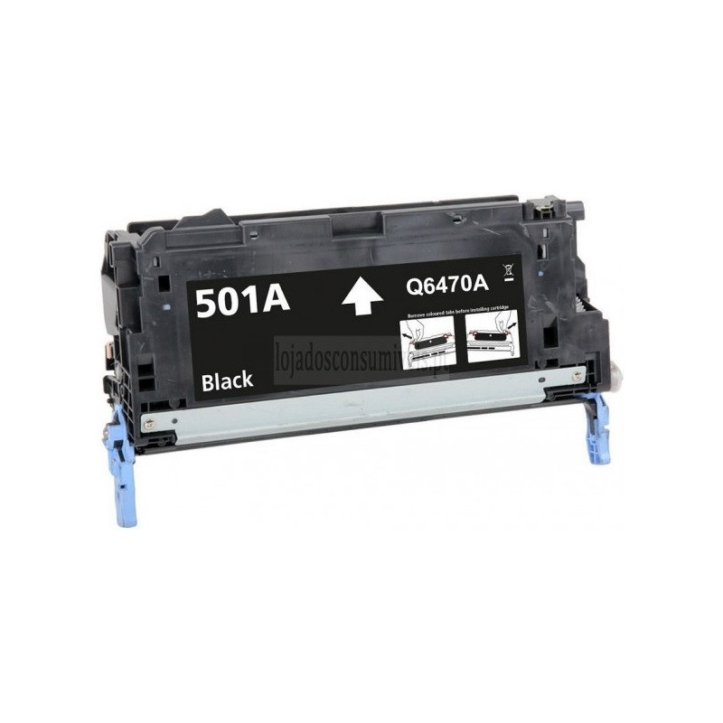 Toner HP Compatível Nº501A (Q6470A) Preto