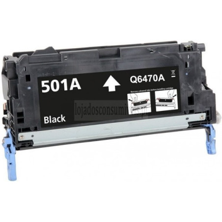 Toner HP Compatível Nº501A (Q6470A) Preto