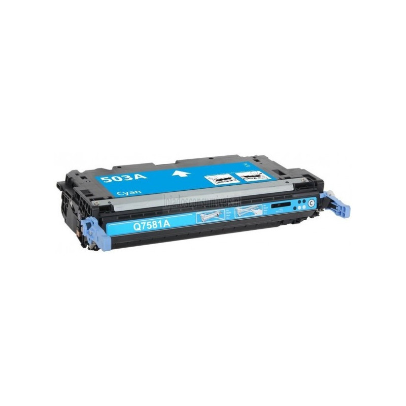 Toner HP Compatível Nº503A (Q7581A) Azul